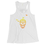 Butterfly Skull Women's Flowy Racerback Ladies' Tank Top - House Of HaHa