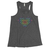 Rainbow Female Gender Venus Symbol Heart Love Unity Women's Flowy Racerback Tank + House Of HaHa Best Cool Funniest Funny Gifts