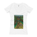 Walkers Of Oz: Zombie Wizard of Oz Cornfield Parody  Women's V-Neck T-Shirt + House Of HaHa Best Cool Funniest Funny Gifts