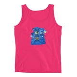 Blue Victorian San Francisco Ladies' Tank Top by Nathalie Fabri + House Of HaHa Best Cool Funniest Funny Gifts