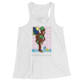 Werewolf Shaving in the Shower Women's Flowy Racerback Tank Top + House Of HaHa Best Cool Funniest Funny Gifts