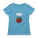 I am Fruit Tomato Guardians Groot Mashup Parody Ladies' Scoopneck T-Shirt + House Of HaHa Best Cool Funniest Funny Gifts