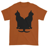 Black Cats Lucky Corset Short Sleeve T-Shirt + House Of HaHa Best Cool Funniest Funny Gifts
