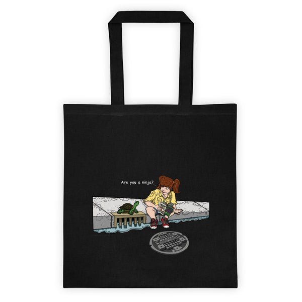 April in New York TMNT Are You a Ninja? Sewer Turtle Double Sided Print Tote Bag + House Of HaHa Best Cool Funniest Funny Gifts