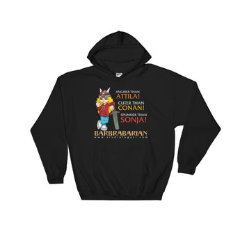 Barbrabarian Heavy Hooded Hoodie Sweatshirt + House Of HaHa Best Cool Funniest Funny Gifts
