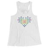 Rainbow Female Gender Venus Symbol Heart Love Unity Women's Flowy Racerback Tank + House Of HaHa Best Cool Funniest Funny Gifts