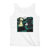 White Knight Dark Knight Batman Chess Match Pun Parody Ladies' Tank Top + House Of HaHa Best Cool Funniest Funny Gifts