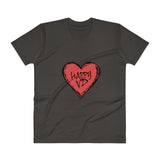 Happy VD Valentines Day Heart STD Holiday Humor Men's V-Neck T-Shirt + House Of HaHa Best Cool Funniest Funny Gifts