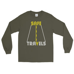 Safe Travels Vacation Road Trip Highway Driving Long Sleeve T-Shirt + House Of HaHa Best Cool Funniest Funny Gifts