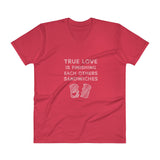 True Love is Finishing Each Other's Sandwiches V-Neck T-Shirt + House Of HaHa Best Cool Funniest Funny Gifts