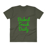 Baked Fresh Daily Men's V-Neck T-Shirt + House Of HaHa Best Cool Funniest Funny Gifts