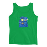 Blue Victorian San Francisco Ladies' Tank Top by Nathalie Fabri + House Of HaHa Best Cool Funniest Funny Gifts