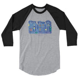 My Three Loves San Francisco 3/4 Sleeve Raglan Shirt by Nathalie Fabri + House Of HaHa Best Cool Funniest Funny Gifts