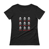 Moods Cylon Emotion Chart Mashup Parody Ladies' Scoopneck T-Shirt + House Of HaHa Best Cool Funniest Funny Gifts