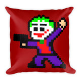 Joker Perler Art Square Pillow by Silva Linings + House Of HaHa Best Cool Funniest Funny Gifts
