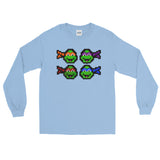 Ninja Turtles Perler Art Long Sleeve T-Shirt by Aubrey Silva + House Of HaHa Best Cool Funniest Funny Gifts