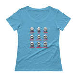Moods Cylon Emotion Chart Mashup Parody Ladies' Scoopneck T-Shirt + House Of HaHa Best Cool Funniest Funny Gifts