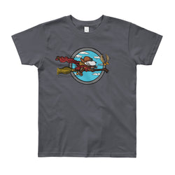 Wizard Flying Ace Youth Short Sleeve T-Shirt - Made in USA + House Of HaHa Best Cool Funniest Funny Gifts