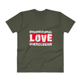 Unconditional Love Unexclusive Family Unity Peace V-Neck T-Shirt + House Of HaHa Best Cool Funniest Funny Gifts