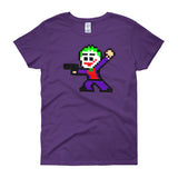 Joker Perler Art Women's Short Sleeve T-Shirt by Silva Linings + House Of HaHa Best Cool Funniest Funny Gifts