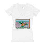 Please Recycle Women's V-Neck Aquaman Parody T-Shirt - House Of HaHa