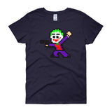 Joker Perler Art Women's Short Sleeve T-Shirt by Silva Linings + House Of HaHa Best Cool Funniest Funny Gifts