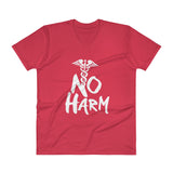 No Harm Caduceus EMT Paramedic Medical Symbol  V-Neck T-Shirt + House Of HaHa Best Cool Funniest Funny Gifts