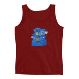 Blue Victorian San Francisco Ladies' Tank Top by Nathalie Fabri + House Of HaHa Best Cool Funniest Funny Gifts