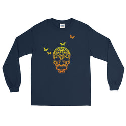 Butterfly Skull Men's Long Sleeve T-Shirt - House Of HaHa