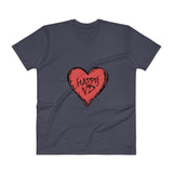 Happy VD Valentines Day Heart STD Holiday Humor Men's V-Neck T-Shirt + House Of HaHa Best Cool Funniest Funny Gifts