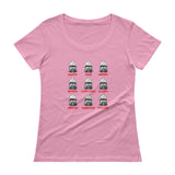 Moods Cylon Emotion Chart Mashup Parody Ladies' Scoopneck T-Shirt + House Of HaHa Best Cool Funniest Funny Gifts