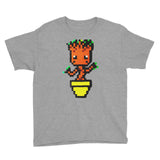 Baby Groot Perler Art Youth Short Sleeve T-Shirt by Aubrey Silva + House Of HaHa Best Cool Funniest Funny Gifts