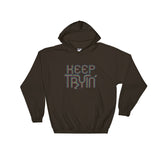 Keep Tryin' Triathlon Training Motivational Perseverance Hooded Hoodie Sweatshirt + House Of HaHa Best Cool Funniest Funny Gifts