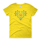 Rainbow Female Gender Venus Symbol Heart Love Unity Women's Short Sleeve T-shirt + House Of HaHa Best Cool Funniest Funny Gifts