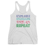 Explore Stargaze Dream Repeat Women's Tank Top + House Of HaHa Best Cool Funniest Funny Gifts