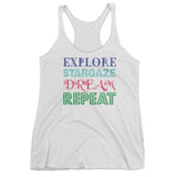 Explore Stargaze Dream Repeat Women's Tank Top + House Of HaHa Best Cool Funniest Funny Gifts