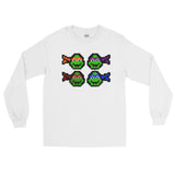 Ninja Turtles Perler Art Long Sleeve T-Shirt by Aubrey Silva + House Of HaHa Best Cool Funniest Funny Gifts