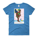 Werewolf Shaving in the Shower Women's Short Sleeve T-Shirt + House Of HaHa Best Cool Funniest Funny Gifts