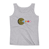 PAC-MOON Death Star Pac-Man Mashup Ladies' Tank Top by Aaron Gardy + House Of HaHa Best Cool Funniest Funny Gifts