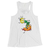 Why was 6 Afraid of 7 Seven Ate Nine Cute Zombie Pun Women's Flowy Racerback Tank + House Of HaHa Best Cool Funniest Funny Gifts