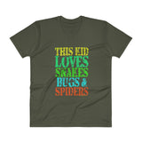 This Kid Loves Snakes Bugs Spiders Creepy Critters V-Neck T-Shirt + House Of HaHa Best Cool Funniest Funny Gifts