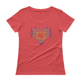 Rainbow Female Gender Venus Symbol Heart Love Unity Ladies' Scoopneck T-Shirt + House Of HaHa Best Cool Funniest Funny Gifts