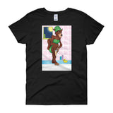 Werewolf Shaving in the Shower Women's Short Sleeve T-Shirt + House Of HaHa Best Cool Funniest Funny Gifts