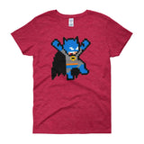 Batman Perler Art Women's Short Sleeve T-shirt  by Silva Linings + House Of HaHa Best Cool Funniest Funny Gifts