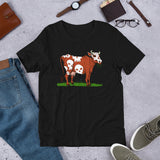 Scary Dairy Cow Skull Vegan T-Shirt + House Of HaHa Best Cool Funniest Funny Gifts