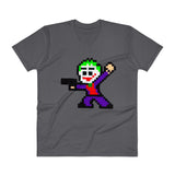 Joker Perler Art Men's V-Neck T-Shirt by Silva Linings + House Of HaHa Best Cool Funniest Funny Gifts