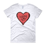 Happy VD Valentines Day Heart STD Holiday Humor  Women's Short Sleeve T-Shirt + House Of HaHa Best Cool Funniest Funny Gifts