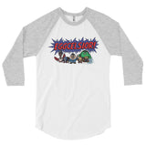 Eggcelsior! Marvel's Avengers Stan Lee Parody Excelsior 3/4 Sleeve Raglan Baseball Tee Shirt + House Of HaHa Best Cool Funniest Funny Gifts