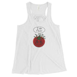 I am Fruit Tomato Guardians Groot Mashup Parody Women's Flowy Racerback Tank + House Of HaHa Best Cool Funniest Funny Gifts