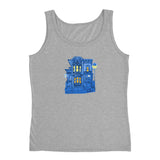 Blue Victorian San Francisco Ladies' Tank Top by Nathalie Fabri + House Of HaHa Best Cool Funniest Funny Gifts